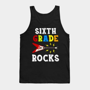 Sixth Grade Rocks Teacher Student Kid Back To School Tank Top